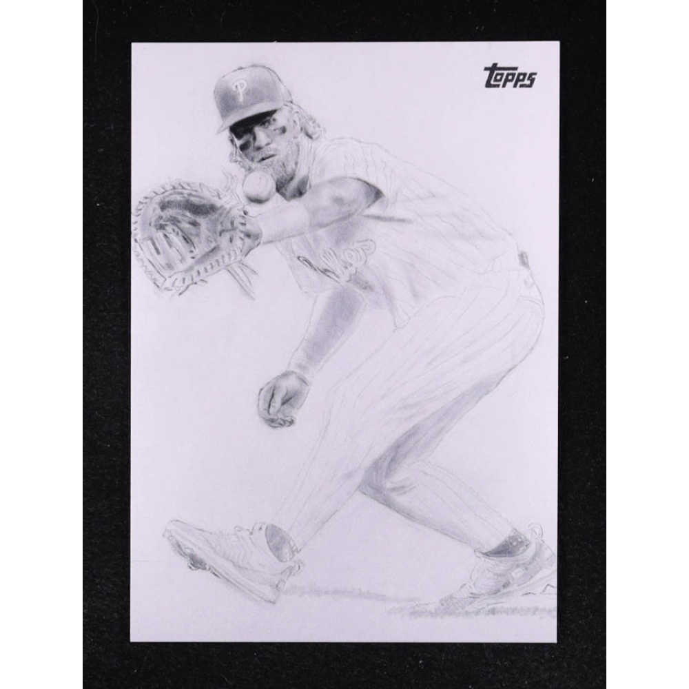 Bryce Harper 2025 Topps Update Keegan Hall Art Cards #KHAC9 at PristineAuction.com