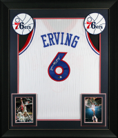 Julius "Dr. J" Erving Signed Custom Framed Jersey (Beckett) at PristineAuction.com