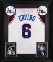 Julius "Dr. J" Erving Signed Custom Framed Jersey (Beckett) at PristineAuction.com