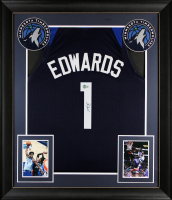 Anthony Edwards Signed Custom Framed Jersey (Beckett) at PristineAuction.com