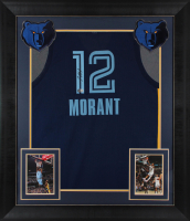 Ja Morant Signed Custom Framed Jersey (Beckett) at PristineAuction.com