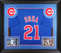 Sammy Sosa Signed Custom Framed Jersey (Beckett) at PristineAuction.com