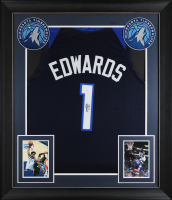 Anthony Edwards Signed Custom Framed Jersey (JSA) at PristineAuction.com
