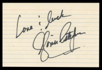 Gloria Estefan Signed 4x6 Index Card Inscribed "Love & Luck" (Beckett) at PristineAuction.com