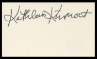 Kathleen Kinmont Signed 3x5 Index Card (Beckett) at PristineAuction.com