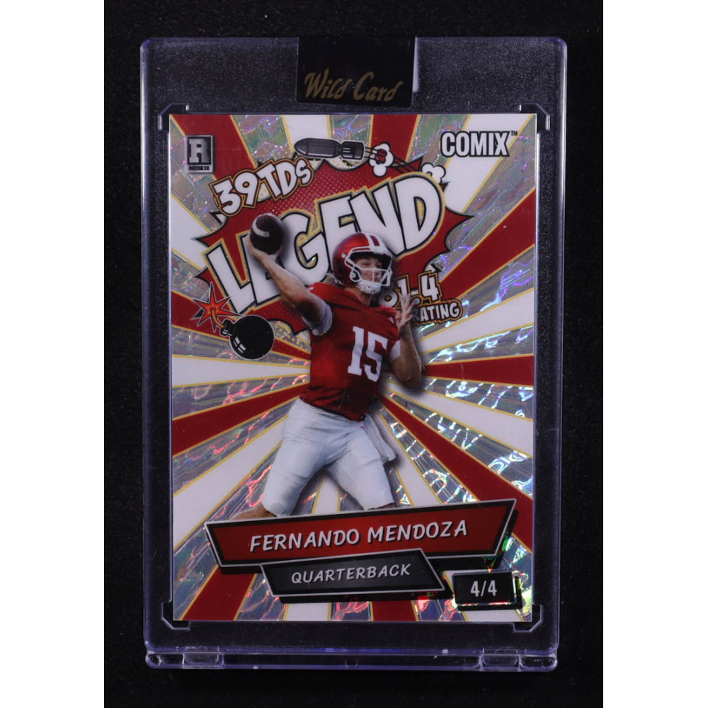 Fernando Mendoza 2025 Wild Card Comix Legend Island #FM03 #4/4 RC at PristineAuction.com