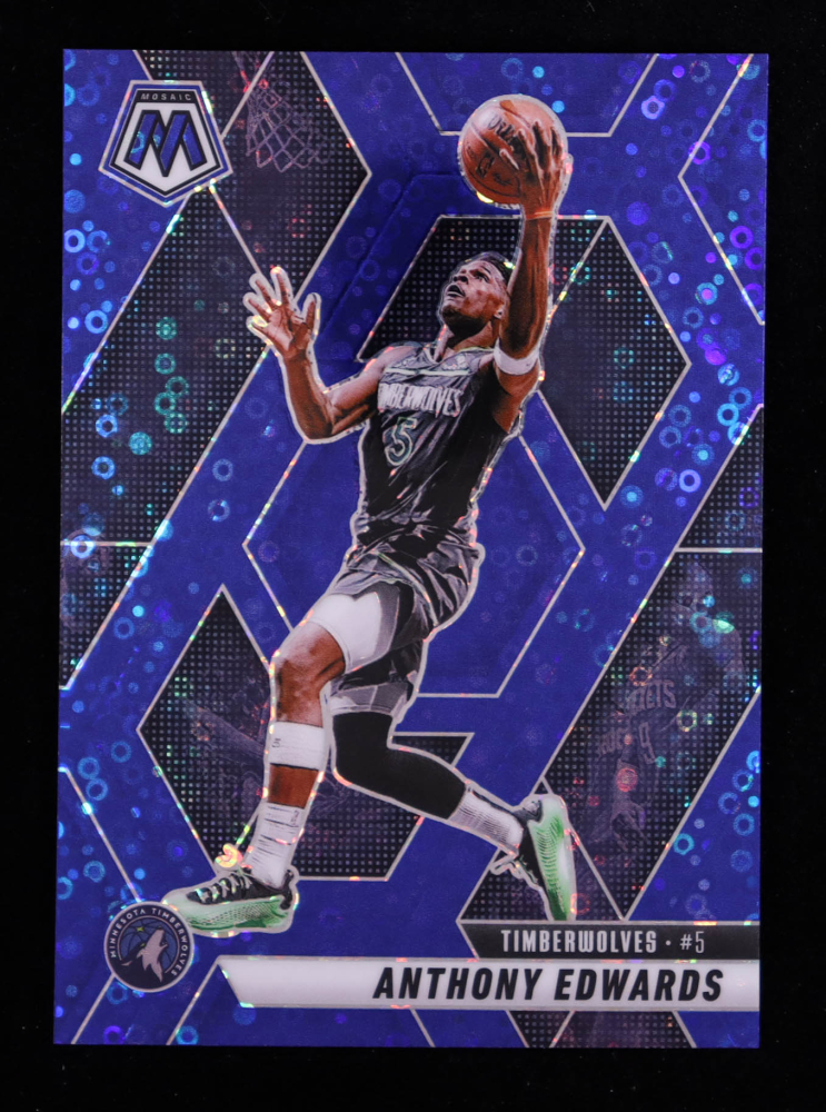 Anthony Edwards 2024-25 Panini Mosaic Mosaic Fast Break Blue #36 #18/85