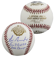 Luis Gonzalez Signed 2001 World Series Logo Baseball Inscribed "Game 7 GW Hit" & "2001 Champs" (Beckett) at PristineAuction.com