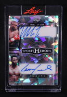 Mike Tyson / Lennox Lewis 2025 Leaf Sports Heroes Autographs Silver Crystal #H2-13 #3/10 at PristineAuction.com