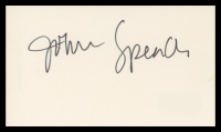 John Spencer Signed 3x5 Index Card (Beckett) at PristineAuction.com