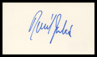 Raul Julia Signed 3x5 Index Card (Beckett) at PristineAuction.com