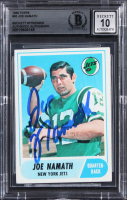Joe Namath Signed 1968 Topps #65 (BGS | Auto 10) at PristineAuction.com