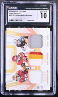 George Kittle / Travis Kelce / Brock Bowers 2024 Panini Flawless Triple Patches #TP-TE1 #22/25 (CGC 10) at PristineAuction.com