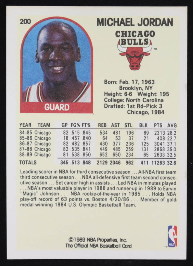 Michael Jordan 1989-90 Hoops #200 at PristineAuction.com Michael Jordan 1989-90 Hoops #200 at PristineAuction.com