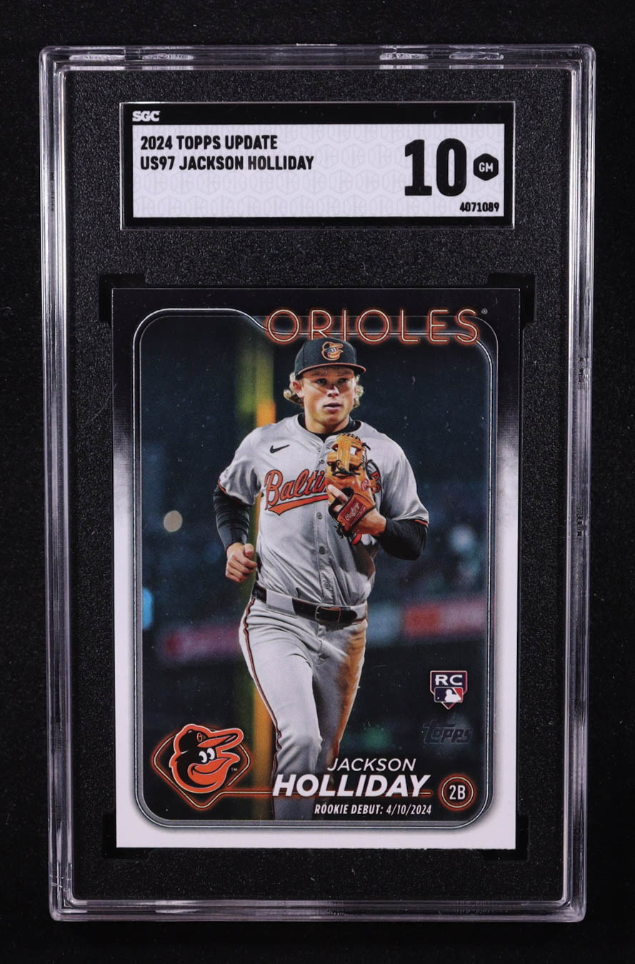 Jackson Holliday 2024 Topps Update #US97 RC (SGC 10) at PristineAuction.com Jackson Holliday 2024 Topps Update #US97 RC (SGC 10) at PristineAuction.com