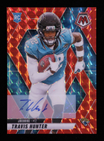 Travis Hunter 2025 Panini Mosaic Rookie Autographs Mosaic Red #301 #025/199 RC at PristineAuction.com