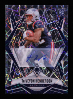 TreVeyon Henderson 2025 Panini Phoenix Rookie Autographs Lazer #187 RC at PristineAuction.com
