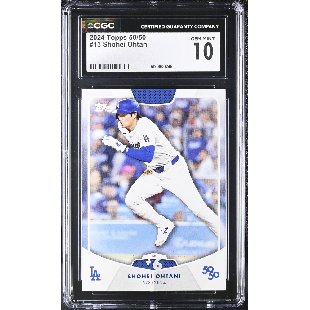Shohei Ohtani 2024 Topps 50/50 #13 (CGC 10) at PristineAuction.com