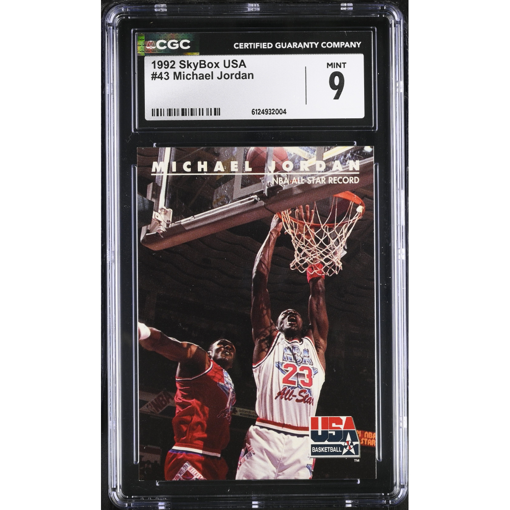 Michael Jordan 1992 SkyBox USA NBA All-Star Record #43 (CGC 9) at PristineAuction.com