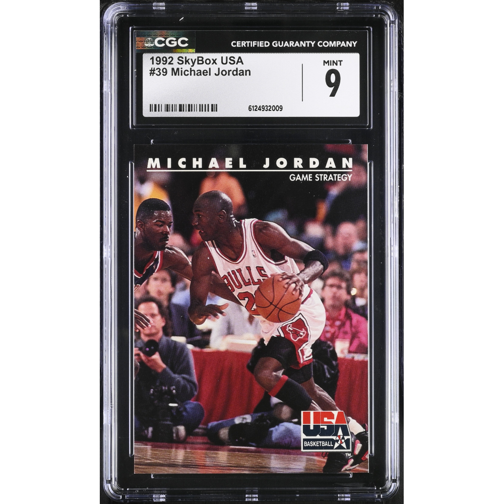 Michael Jordan 1992 SkyBox USA Game Strategy #39 (CGC 9) at PristineAuction.com