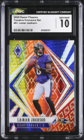Lamar Jackson 2020 Panini Phoenix Fire Burst #61 (CGC 10) at PristineAuction.com
