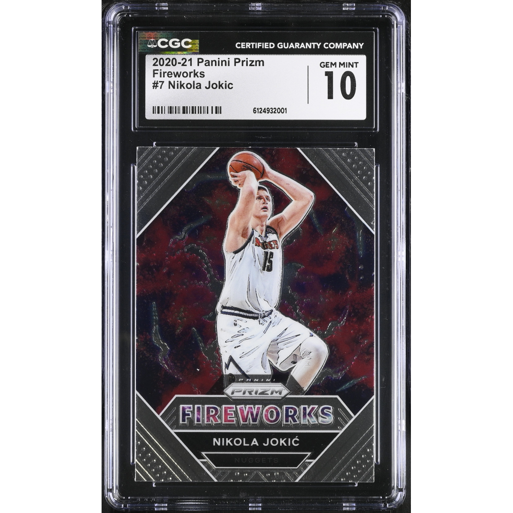 Nikola Jokic 2020-21 Panini Prizm Fireworks #7 (CGC 10) at PristineAuction.com