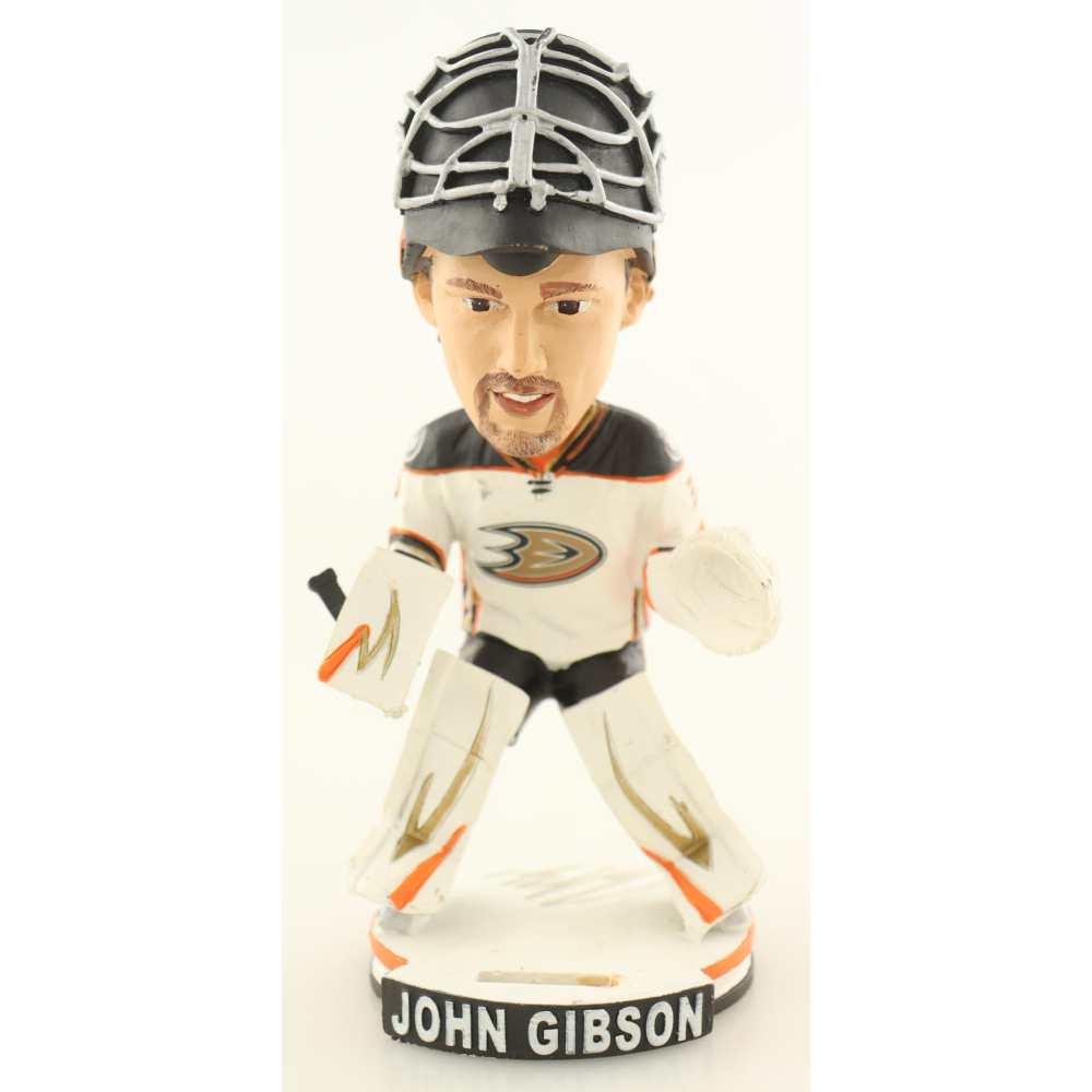 John Gibson Signed Ducks Bobblehead (JSA) at PristineAuction.com