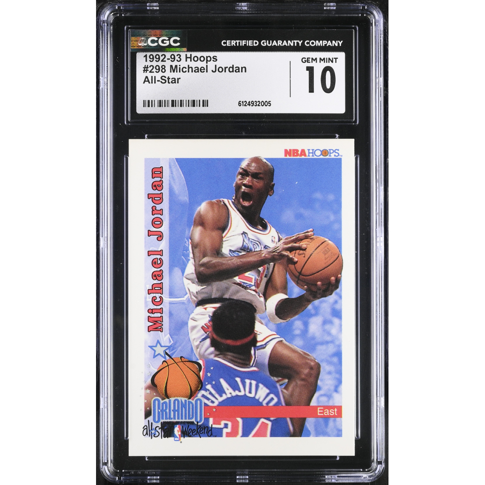 Michael Jordan 1992-93 Hoops #298 AS (CGC 10) at PristineAuction.com