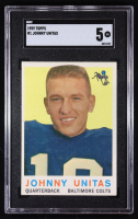 Johnny Unitas 1959 Topps #1 (SGC 5) at PristineAuction.com