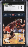 Magic On Jordan 1992 SkyBox USA #105 (CGC 9) at PristineAuction.com