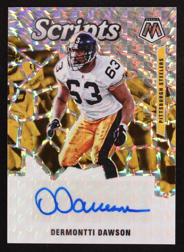 Dermontti Dawson 2020 Panini Mosaic Scripts #54 at PristineAuction.com Dermontti Dawson 2020 Panini Mosaic Scripts #54 at PristineAuction.com