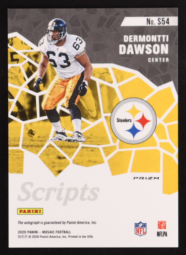 Dermontti Dawson 2020 Panini Mosaic Scripts #54 at PristineAuction.com Dermontti Dawson 2020 Panini Mosaic Scripts #54 at PristineAuction.com