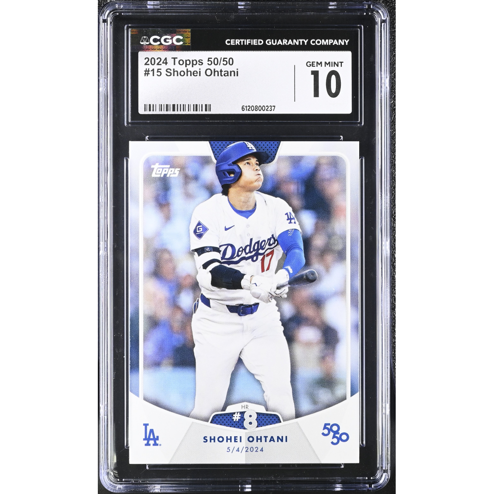 Shohei Ohtani 2024 Topps 50/50 #15 (CGC 10) at PristineAuction.com