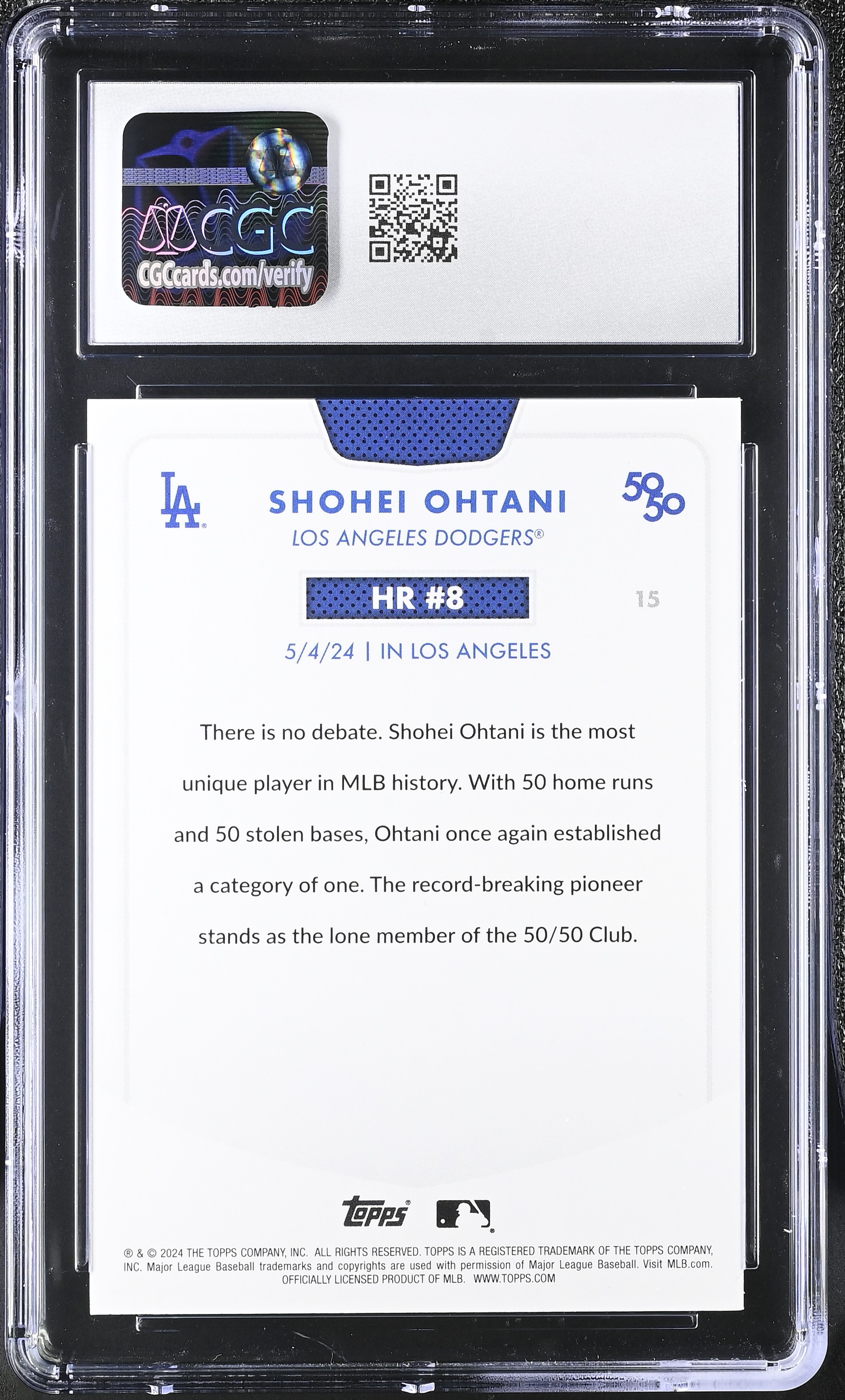 Shohei Ohtani 2024 Topps 50/50 #15 (CGC 9.5) at PristineAuction.com Shohei Ohtani 2024 Topps 50/50 #15 (CGC 9.5) at PristineAuction.com