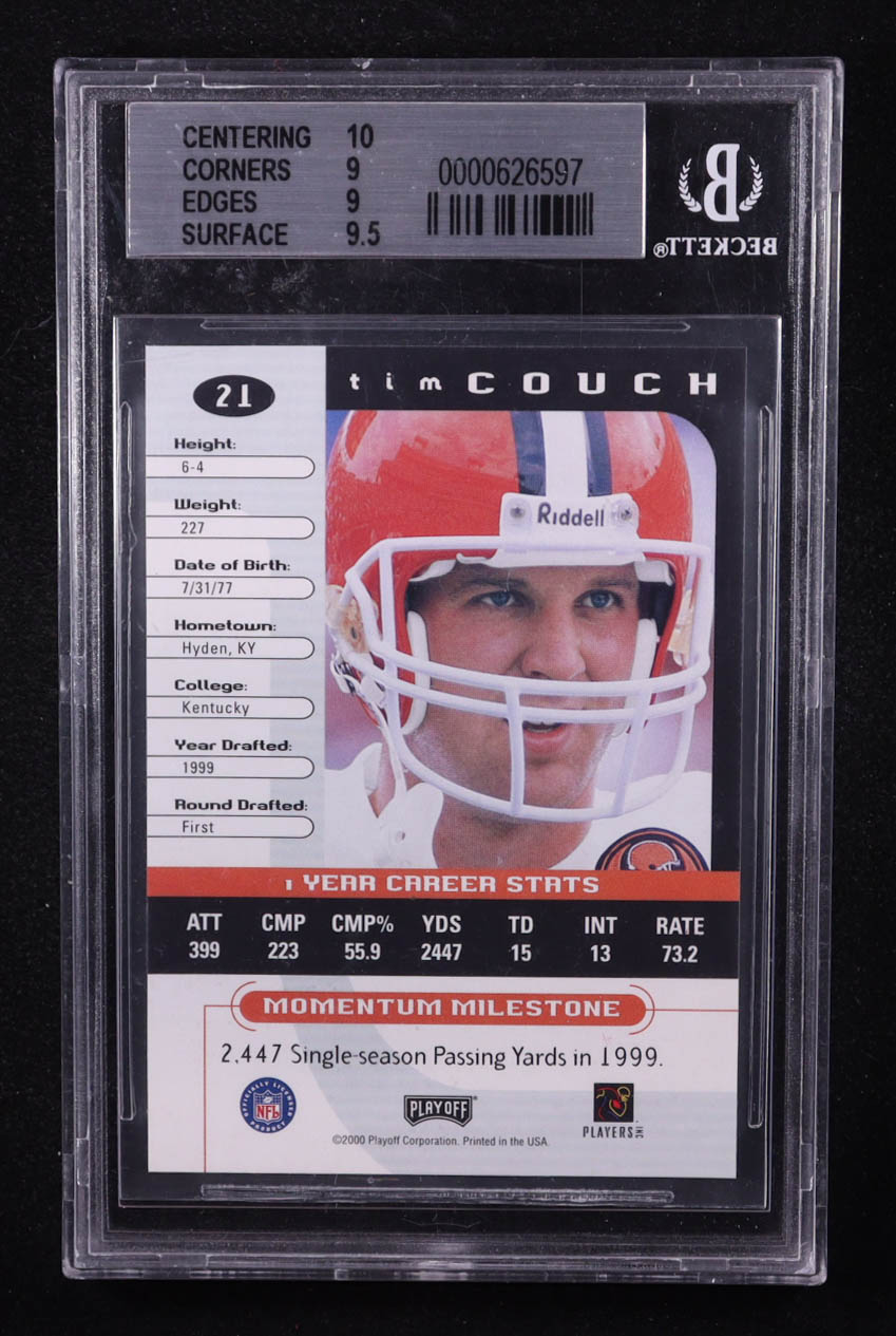 Tim Couch 2000 Playoff Momentum #21 (BGS 9) at PristineAuction.com Tim Couch 2000 Playoff Momentum #21 (BGS 9) at PristineAuction.com