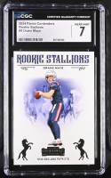 Drake Maye 2024 Panini Contenders Rookie Stallions #4 RC (CGC 7) at PristineAuction.com