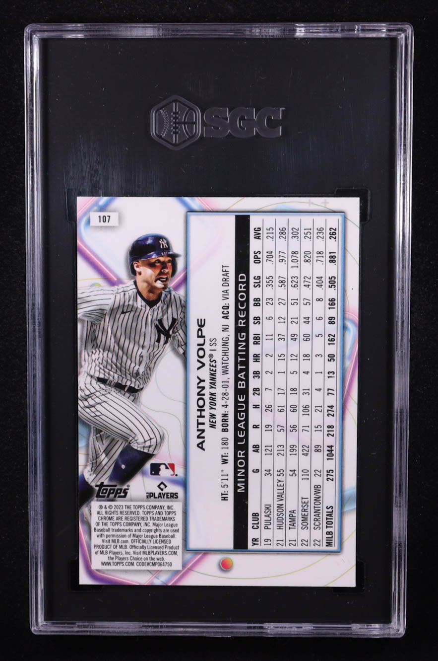 Anthony Volpe 2023 Topps Cosmic Chrome #107 RC (SGC 9.5) at PristineAuction.com Anthony Volpe 2023 Topps Cosmic Chrome #107 RC (SGC 9.5) at PristineAuction.com