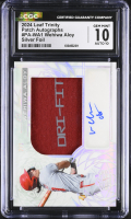 Wehiwa Aloy 2024 Leaf Trinity Patch Autographs Silver Foil #PAWA1 #2/3 RC (CGC 10 | Autograph Grade CGC 10) at PristineAuction.com