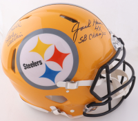 Donnie Shell & Jon Ham Signed Steelers Full-Size Authentic On-Field Speed Helmet Inscribed "Steel Curtain" & "SB Champs" (Beckett) at PristineAuction.com