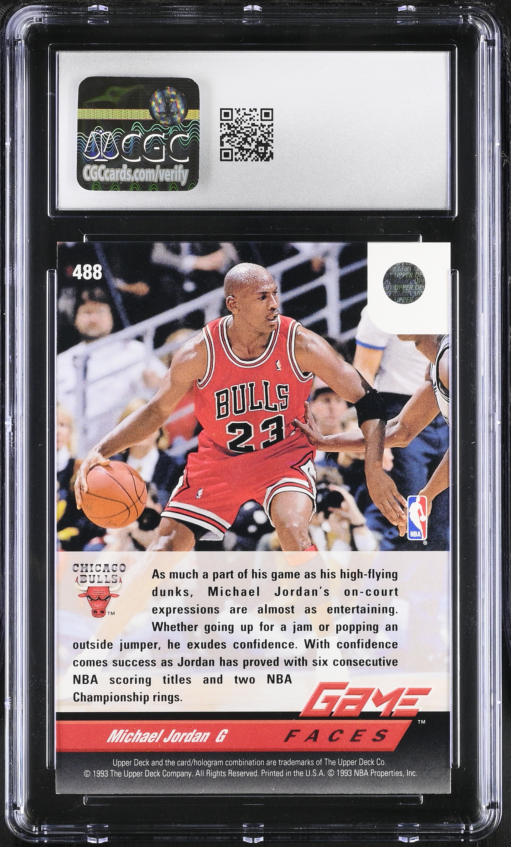 Michael Jordan 1992-93 Upper Deck GF #488 (CGC 9.5) at PristineAuction.com Michael Jordan 1992-93 Upper Deck GF #488 (CGC 9.5) at PristineAuction.com