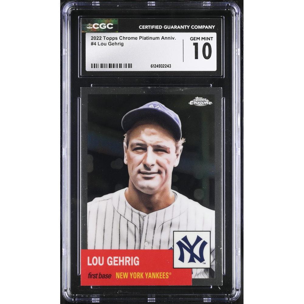 Lou Gehrig 2022 Topps Chrome Platinum Anniversary #4 (CGC 10) at PristineAuction.com