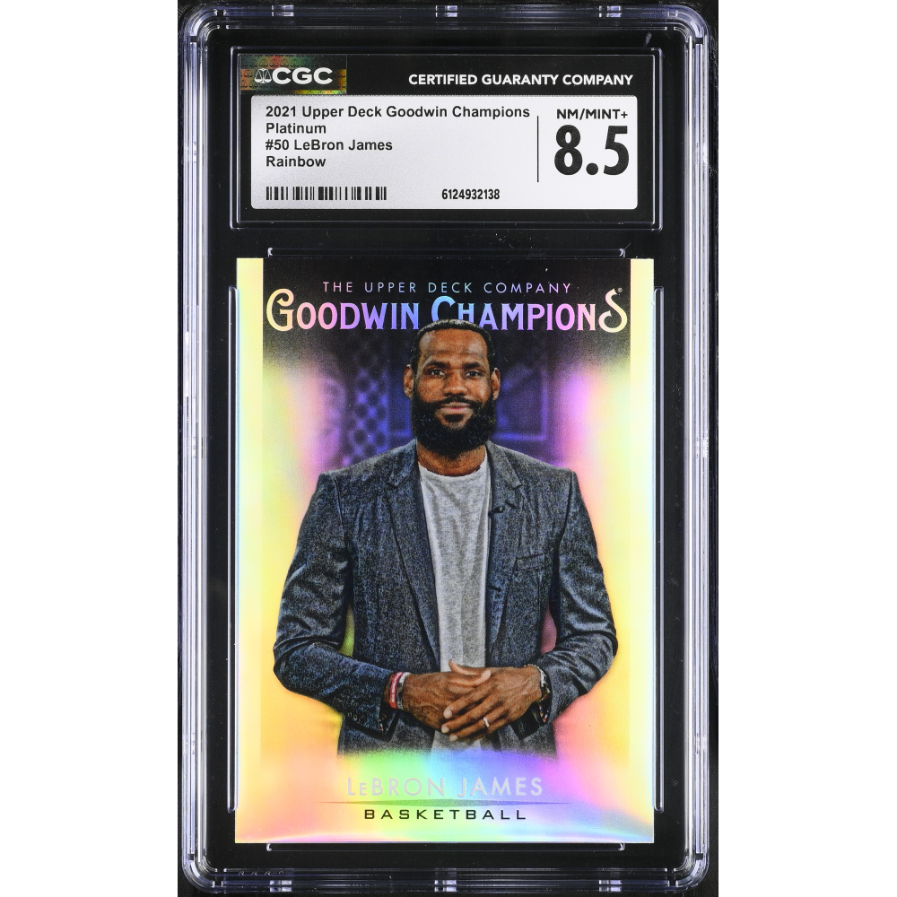 LeBron James 2021 Upper Deck Goodwin Champions Platinum Rainbow #50 (CGC 8.5) at PristineAuction.com
