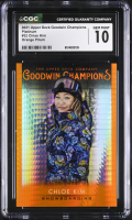 Chloe Kim 2021 Upper Deck Goodwin Champions Platinum Orange Prism #32 #107/399 (CGC 10) at PristineAuction.com