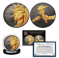 2026-P Enduring Liberty Half Dollar BU Coin America 250 Black Ruthenium 24K Gold at PristineAuction.com
