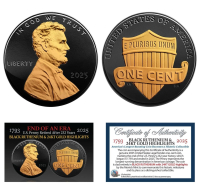 2025 US Penny Cent Uncirculated Black Ruthenium with 24K Gold Plated Final Issue at PristineAuction.com