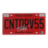 Sammy Hagar Signed "I Can't Drive 55" License Plate (Beckett) at PristineAuction.com