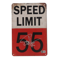 Sammy Hagar Signed "55" Speed Limit Metal Sign (Beckett) at PristineAuction.com