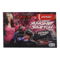 Angie Smith Signed NHRA 6x9 Hero Card (Beckett) at PristineAuction.com