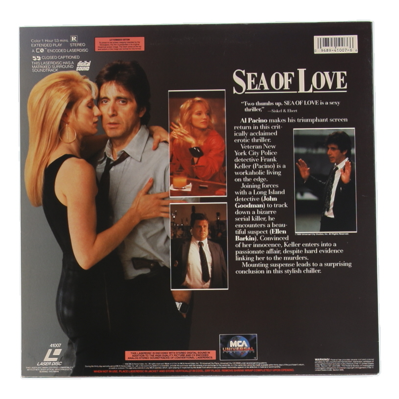 Al Pacino Signed "Sea of Love" Laserdisc Cover (Beckett) at PristineAuction.com Al Pacino Signed "Sea of Love" Laserdisc Cover (Beckett) at PristineAuction.com