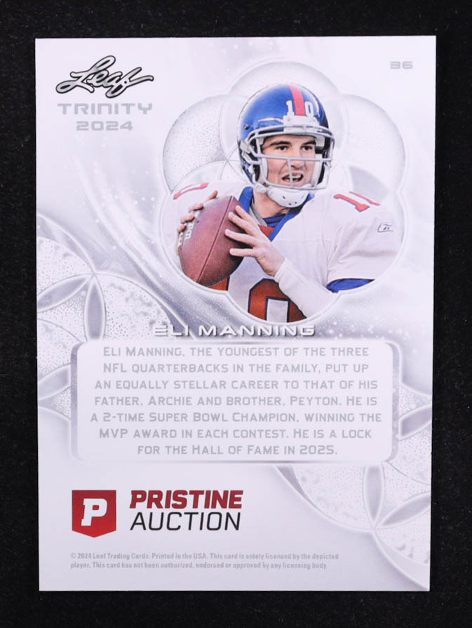 Eli Manning 2024 Leaf Metal Pristine Auction Collection Green #36 #14/50 at PristineAuction.com Eli Manning 2024 Leaf Metal Pristine Auction Collection Green #36 #14/50 at PristineAuction.com